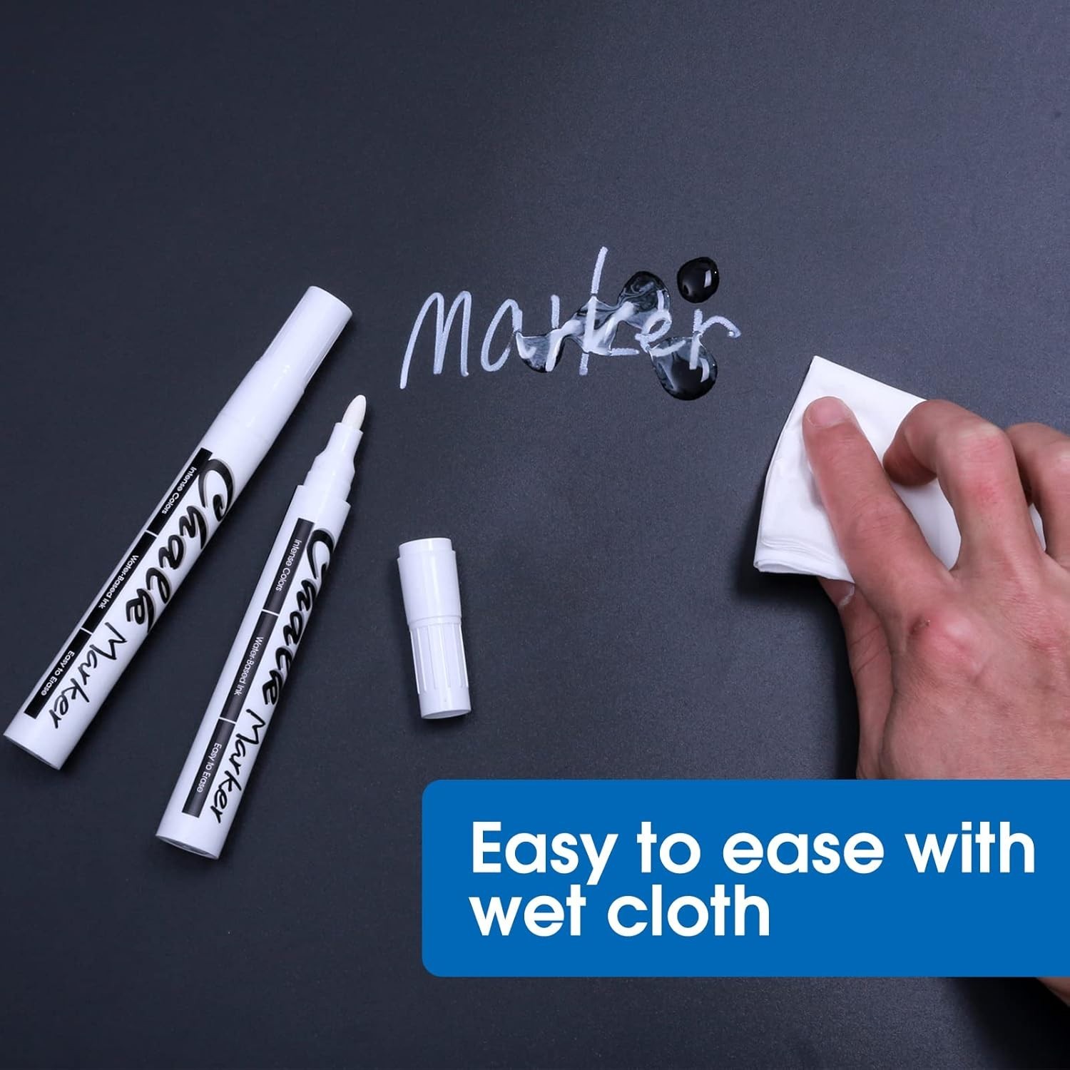 White Liquid Chalk Markers for Blackboard Window Marker for Glass Washable Crayo