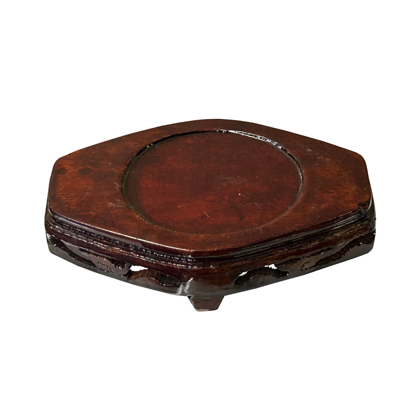 2.75″ Mahogany Brown Wood Rhombus Shape Display Stand Riser Easel ws4130
