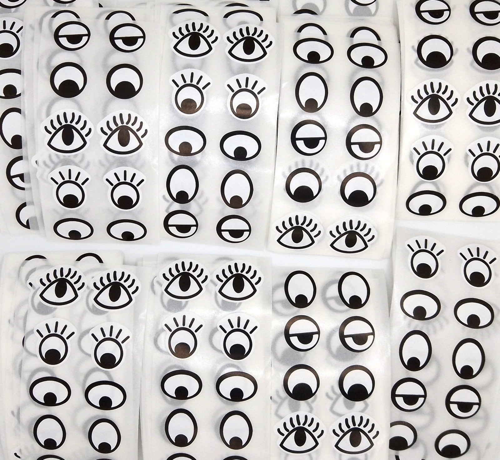 30 Pairs of Eyeball Stickers/Scrapbooking/Crafts/Journal/Each eye 0.5″ to 0.65″