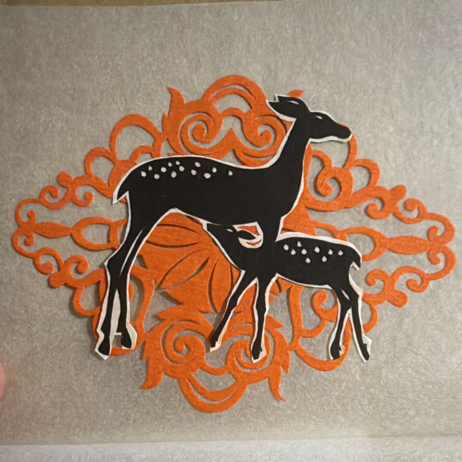 Yangchow China Handmade Chinese Deer Motif Paper Cutouts Collection