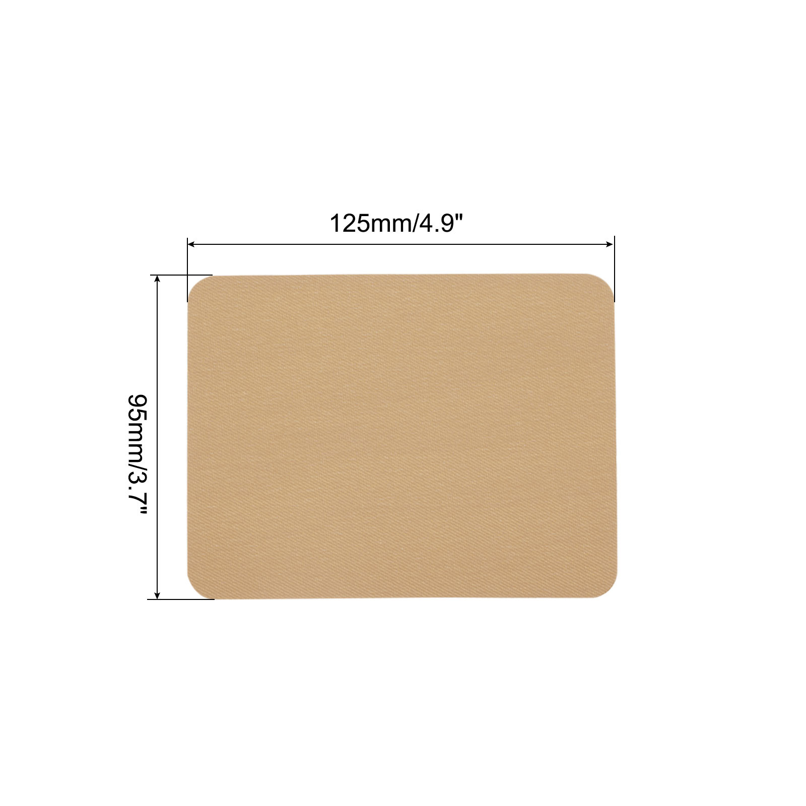 6Pack Fabric Patch Iron-on Patches Khaki 4.9″x3.7″ for Clothes
