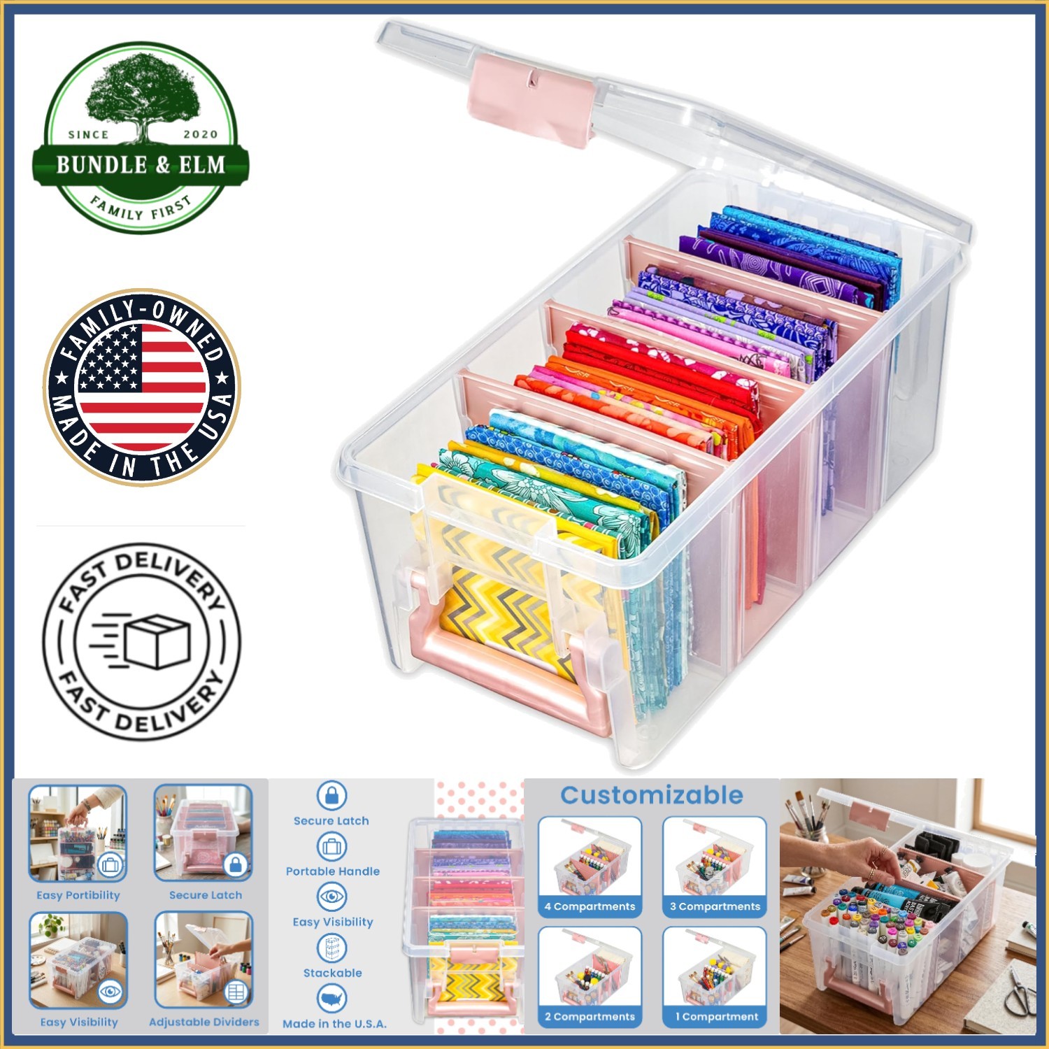 Semi Satchel Storage Case for Art Supplies, Lightweight and Waterproof Design