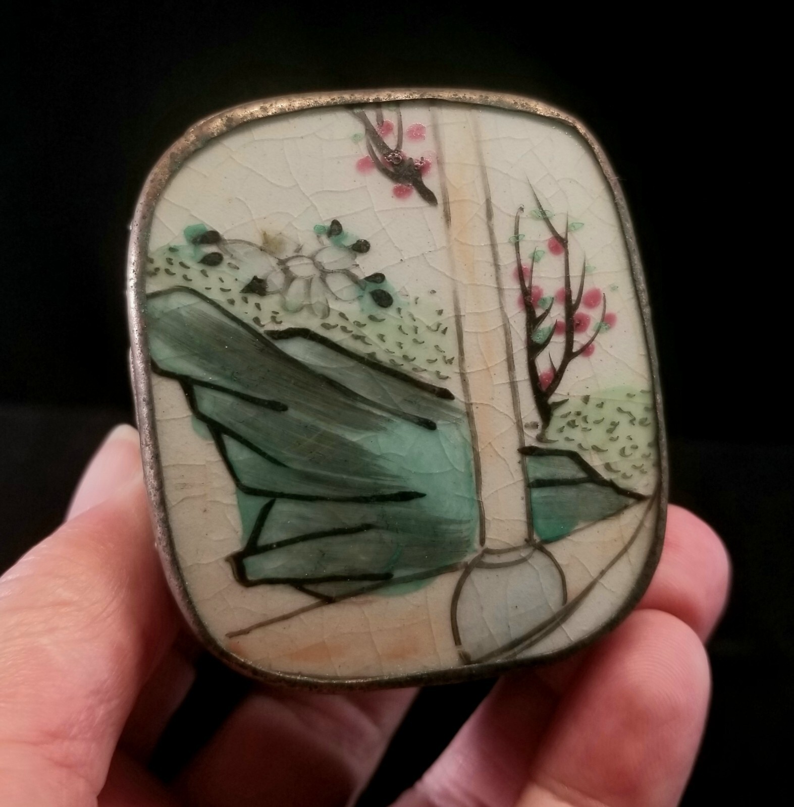3 Vtg Chinese Items Soapstone Dragon Ching Dynasty Ceramic Trinket Box Sm Dish