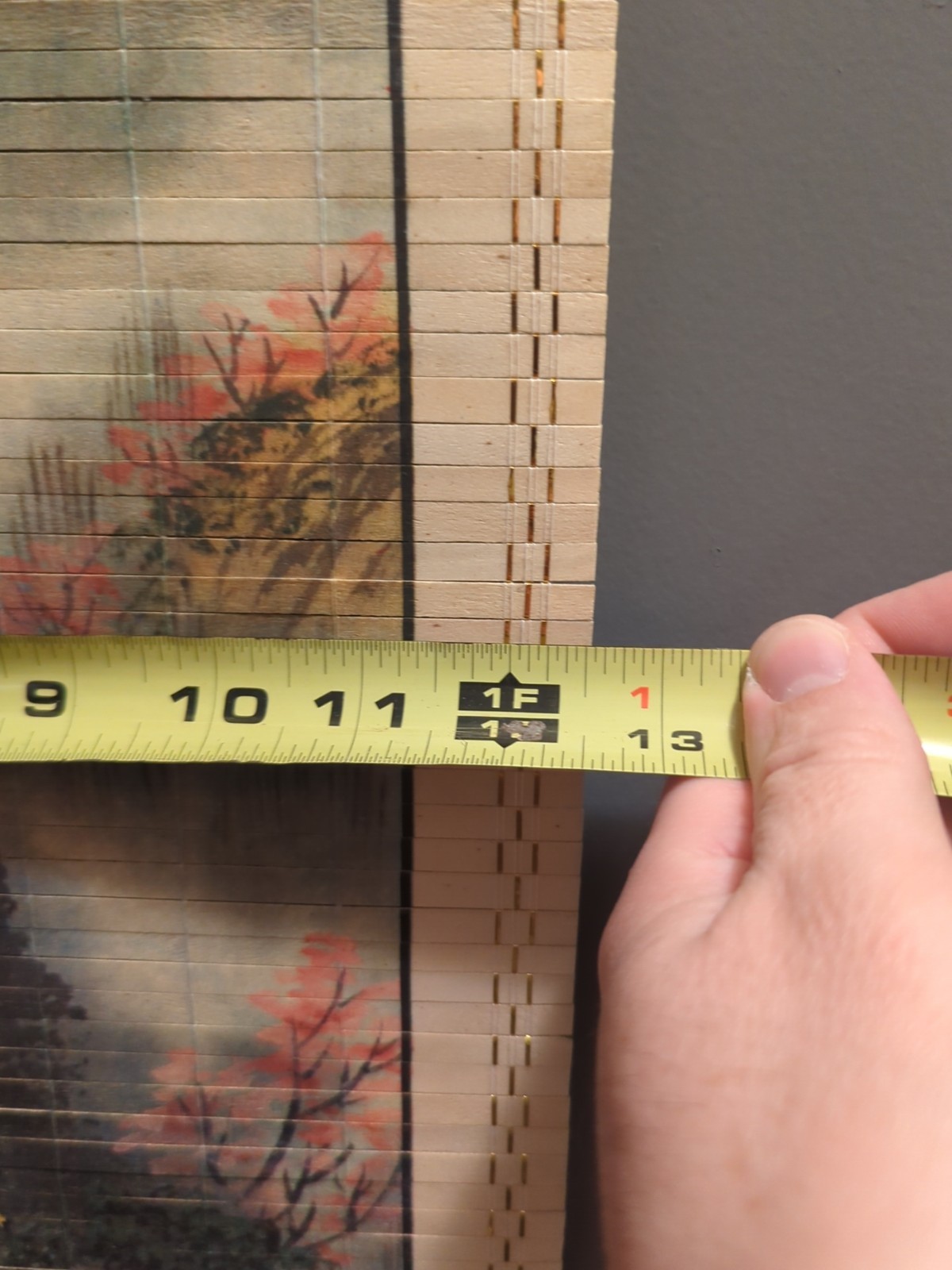 Vintage Wooden 1980 Chinese Wallscroll
