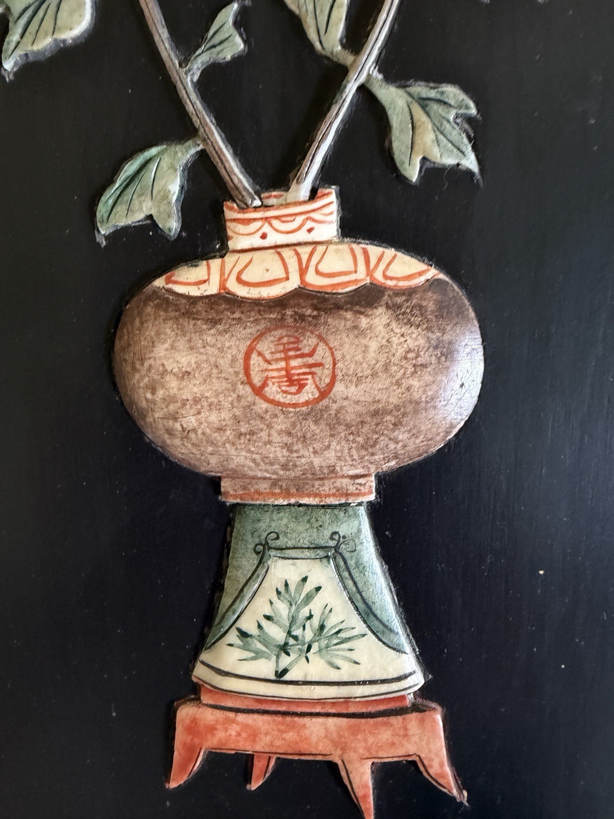 Vintage Set of 4 Chinese Hand Carved Soapstone Four Seasons Wall Plaques