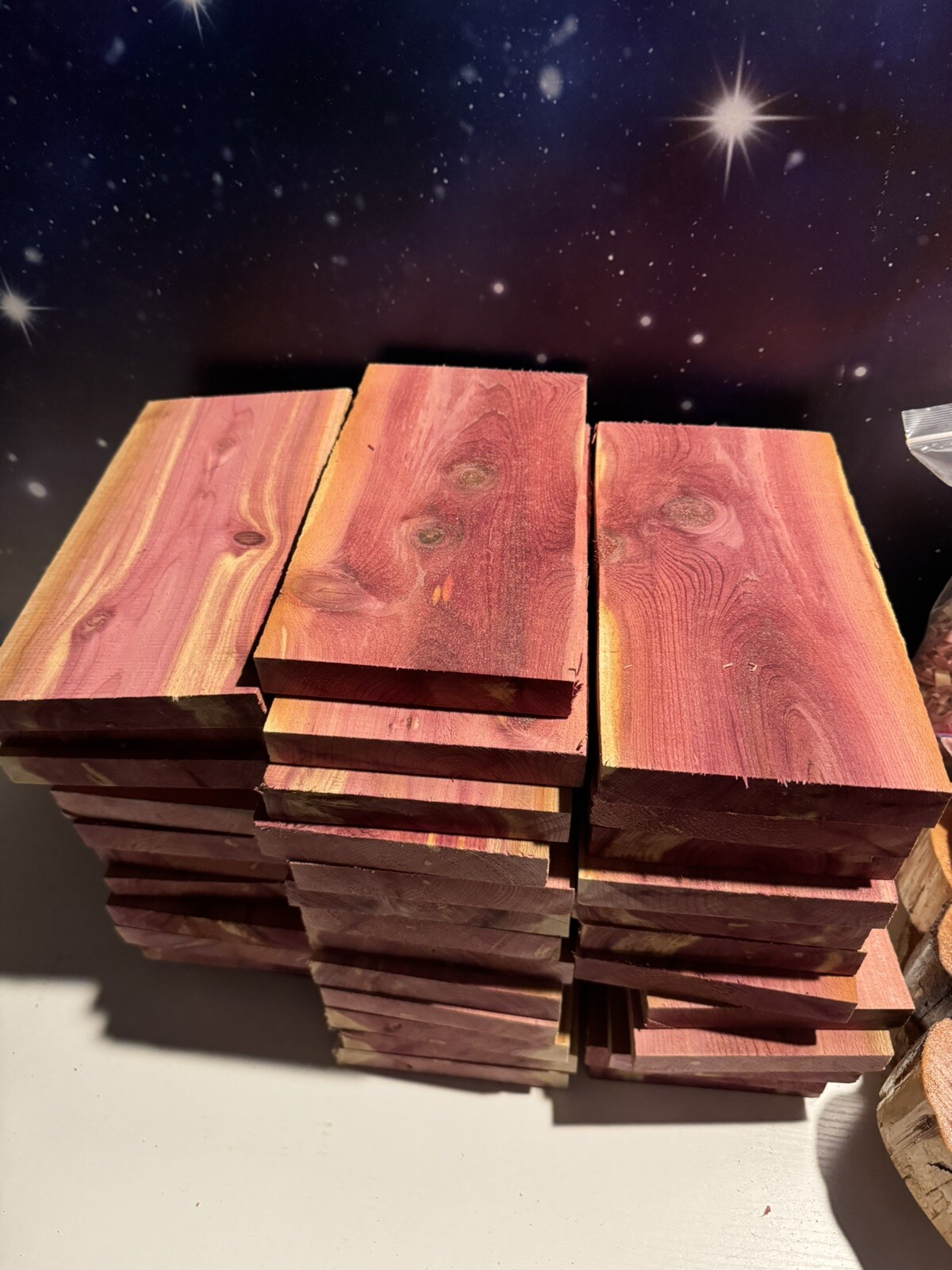 Exotic Aromatic Eastern Red Cedar Craft Boards, 1” Thick X 5” Wide X 10”. Long