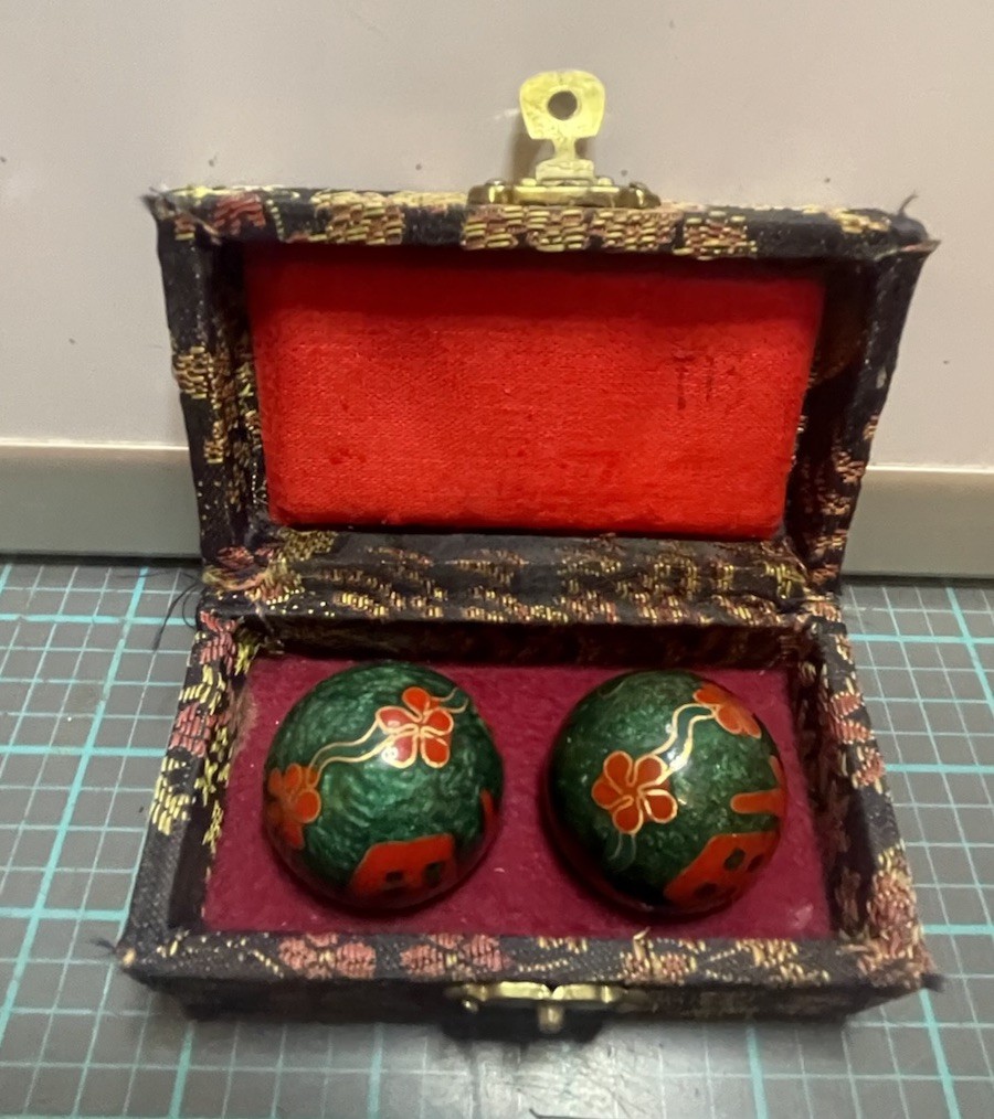 Chinese Baoding Stress Music Chime Meditation Balls Good Fortune Shou Xing