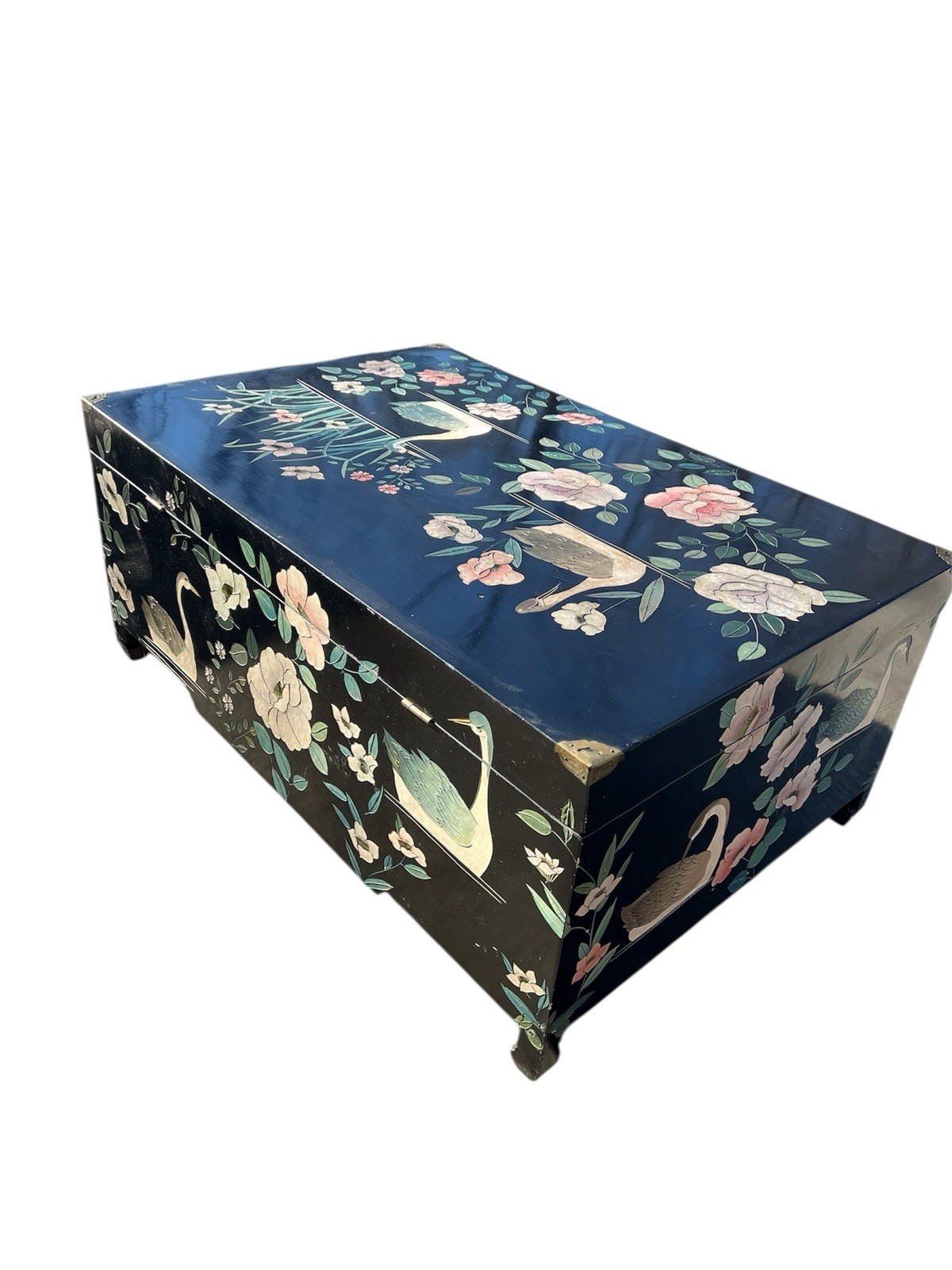 Chinese Black Lacquer Wedding Chest 36″ x 24″