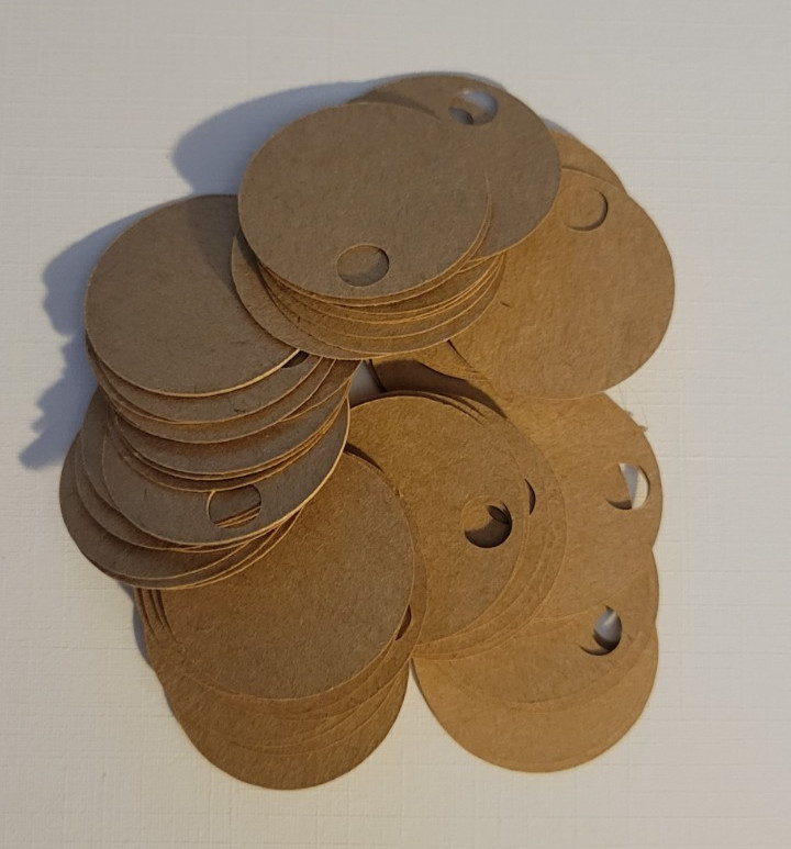 Round Paper Kraft Gift Tags With String DIY Crafts, Projects, Wedding Favors 100