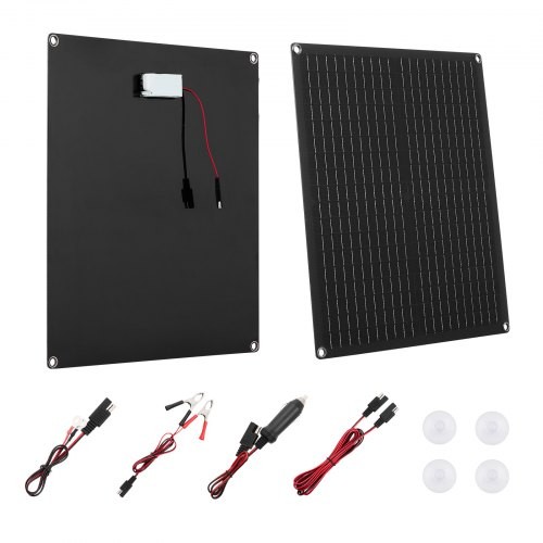 30W 12V Solar Panel Battery Charger, Solar Battery Trickle Charger Maintaine…