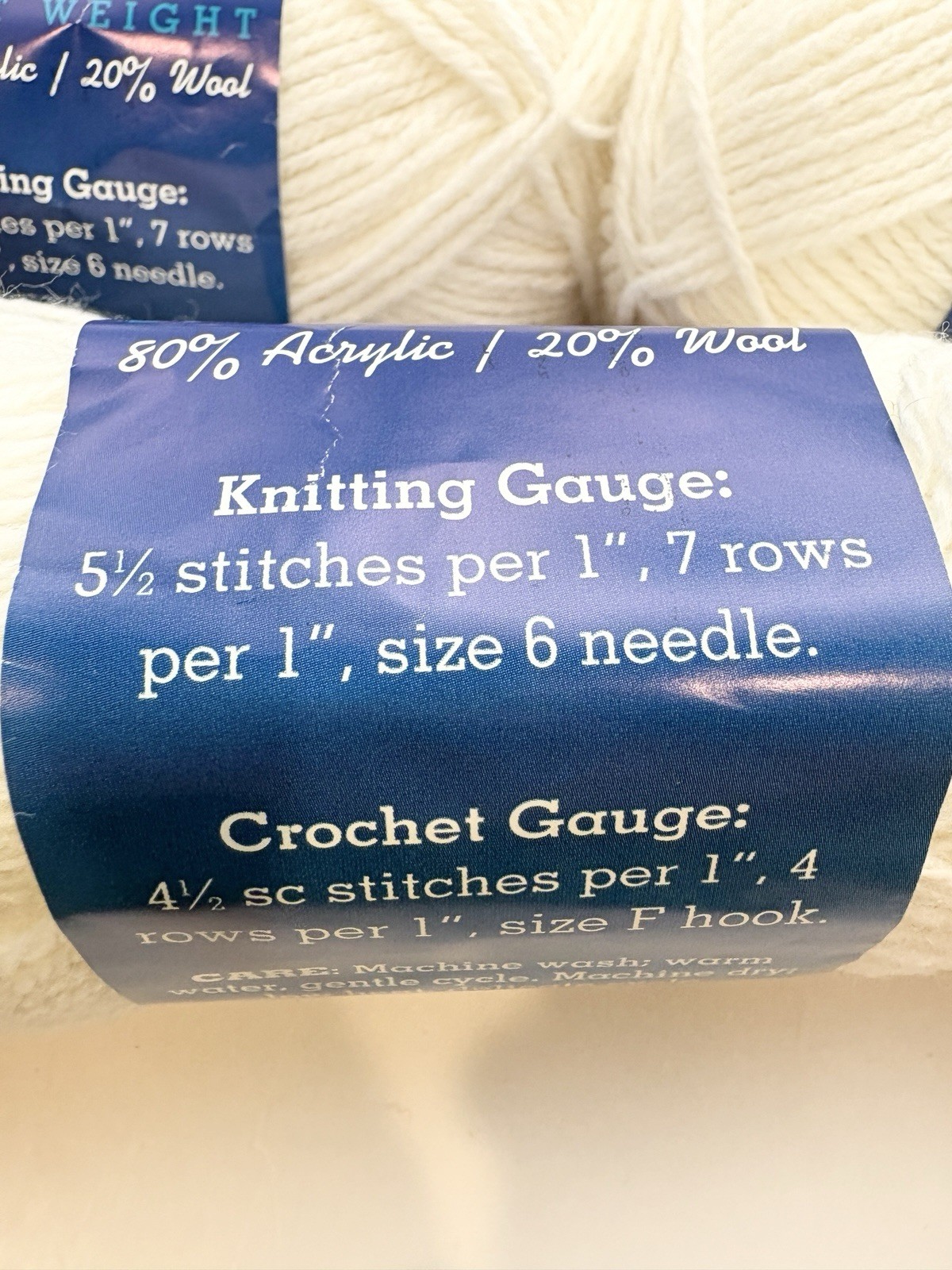 Lot of 18+ Caron Glencannon Sport 1.75oz Acrylic Wool White Vintage