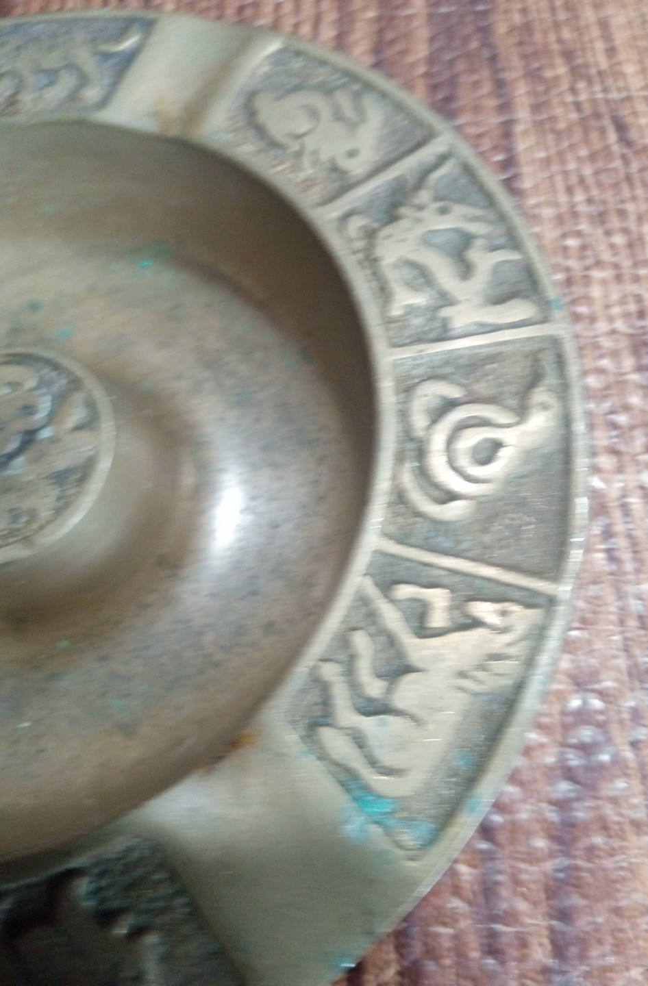 Home Decor Brass Chinese Zodiac Bowl Ashtray Snake Rabbit Monkey Pig Vintage.