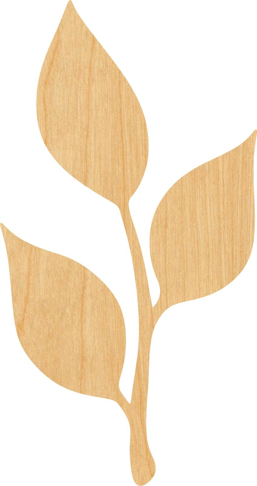 Stem And Leaf Laser Cut Out Wood Shape Craft Supply – Woodcraft Cutout