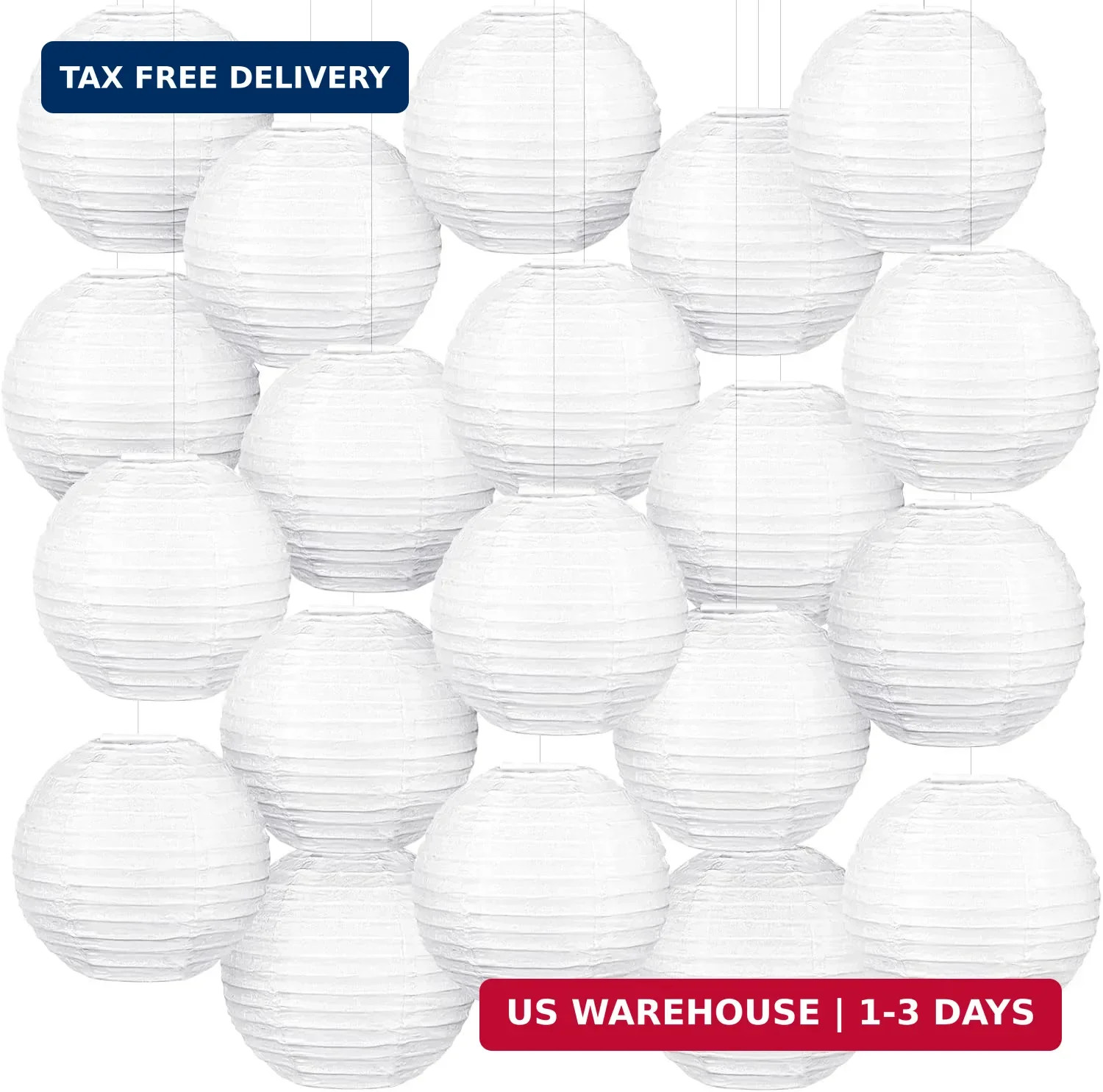 Hortsun 20 Pcs Chinese Japanese Paper Lanterns 3 Inches Decorative Hanging Ball