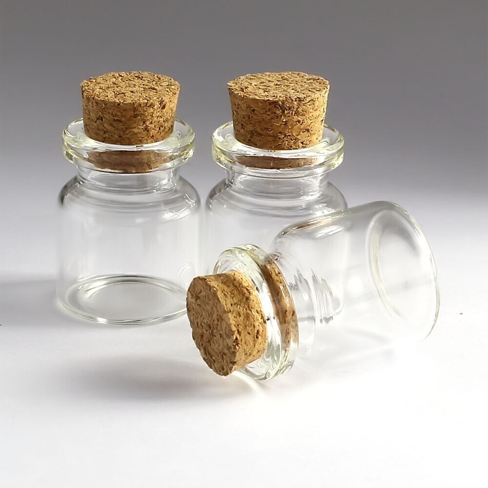 22x27mm 50-200 pieces Wishing bottles Wholesale Cork bottle Tiny 4ml