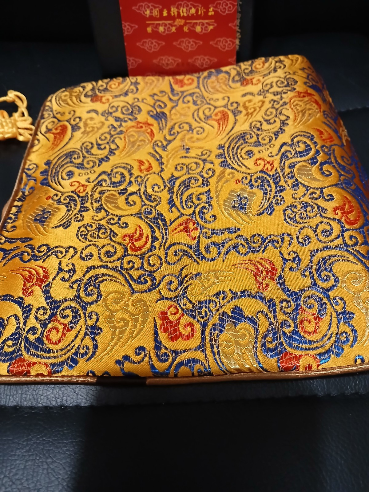 Chinese Yun Brocade 9″×9″ Colorful Square Shrine Cloth