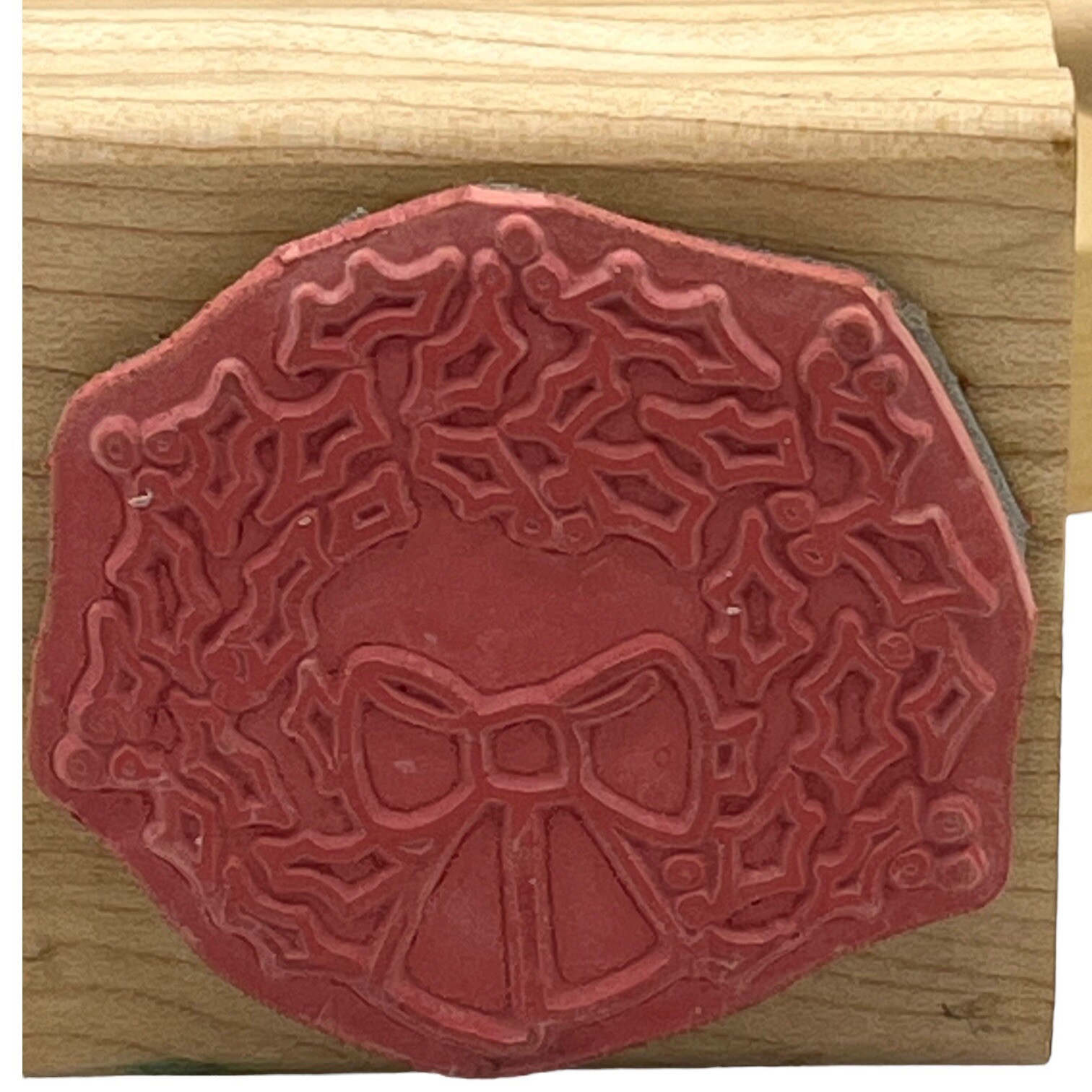 LOT 9 Christmas Themed Rubber Stamps 3 Branded 6 Unbranded Tree Reindeer Holly