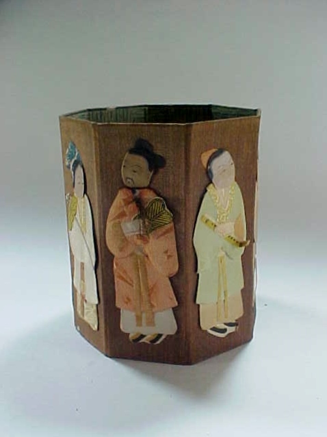 Chinese Hexagon Collapsible Box with the 8 Mythology Legendary Immortals