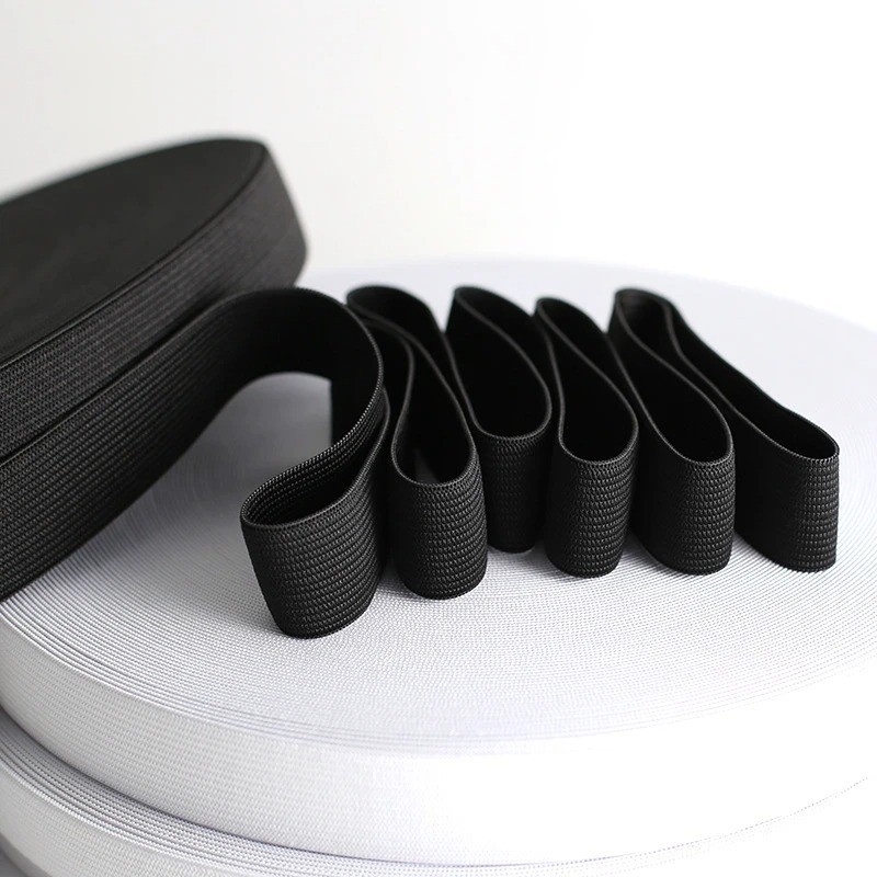 5M High Elastic Sewing Knit Elastic Band Waistband Stretch Tape 10-60MM White Bl