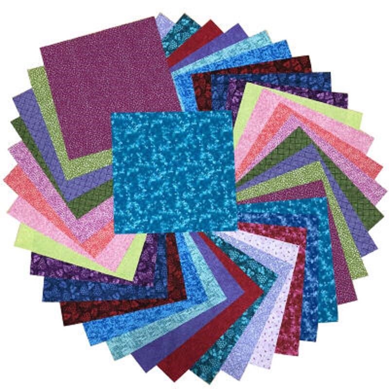 Die Cut Quilt 6-1/2″ 6.5″ Squares Assortment – 60+ pieces
