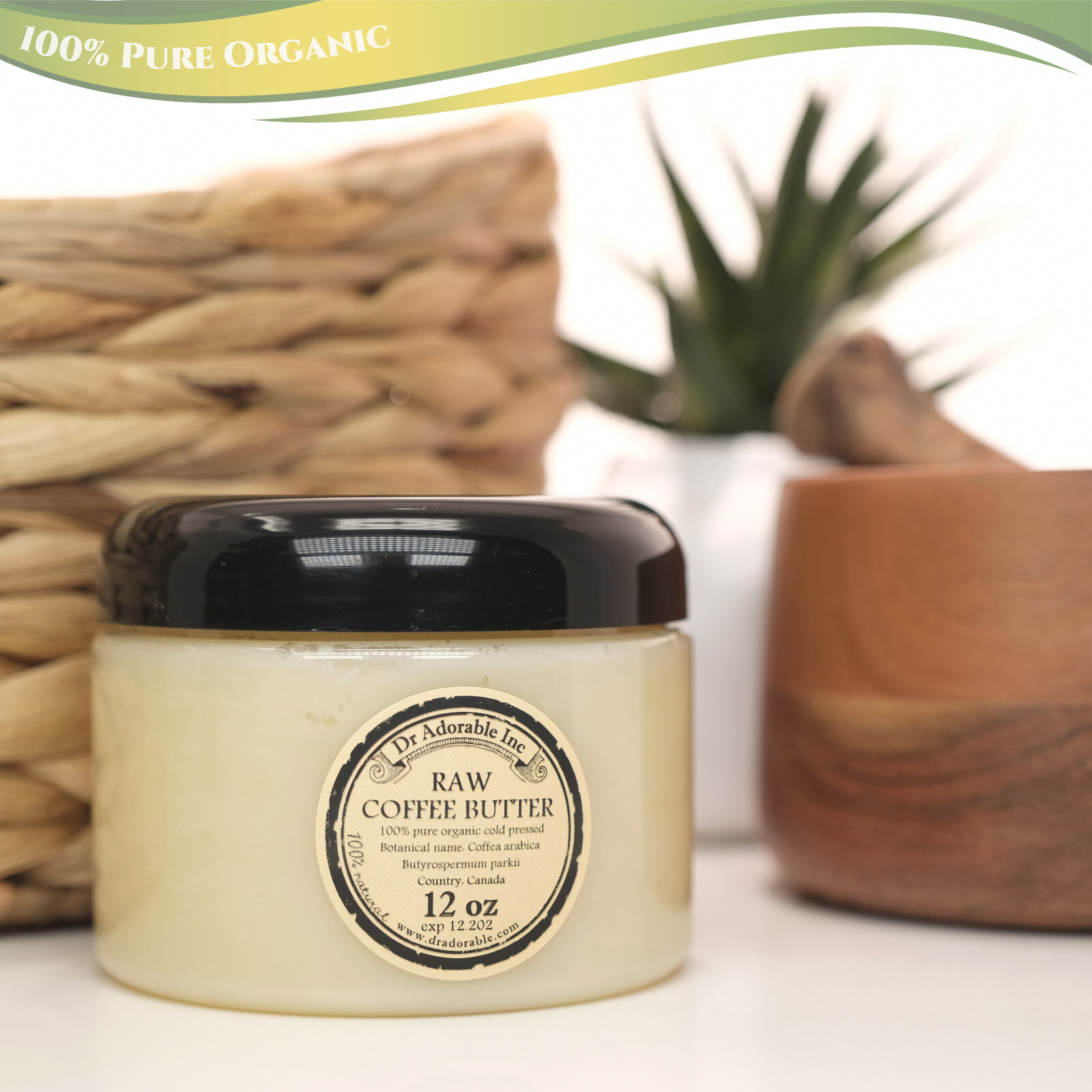 ANTI AGING COFFEE BEAN BUTTER FRESH ORGANIC COLD PRESSED 2 OZ -12LB