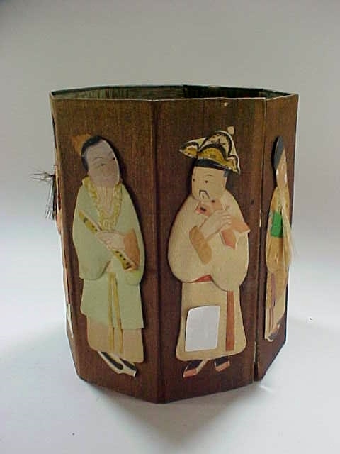 Chinese Hexagon Collapsible Box with the 8 Mythology Legendary Immortals