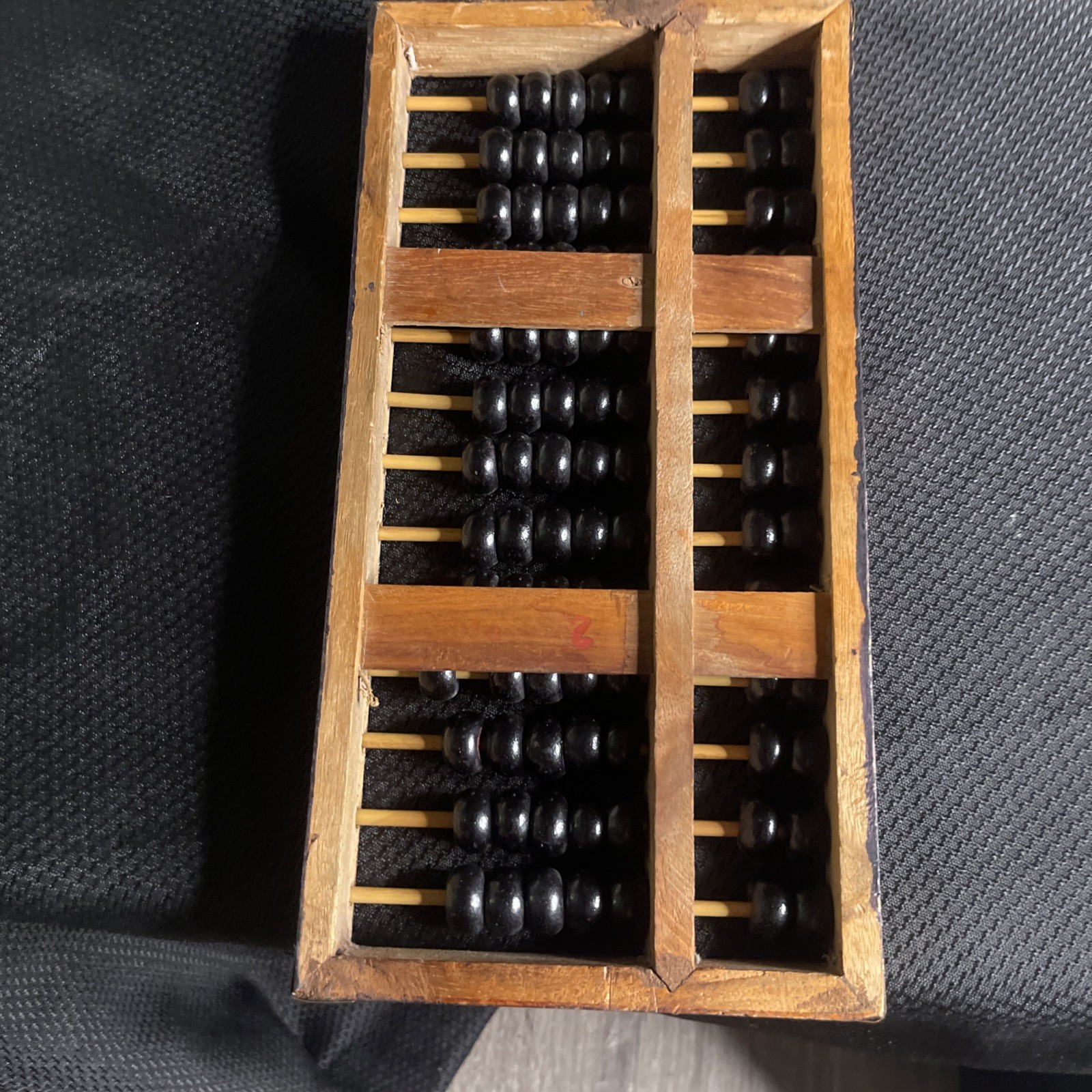 Vintage Lotus Flower Brand Chinese Wood Abacus 13 Rows 91 Beads