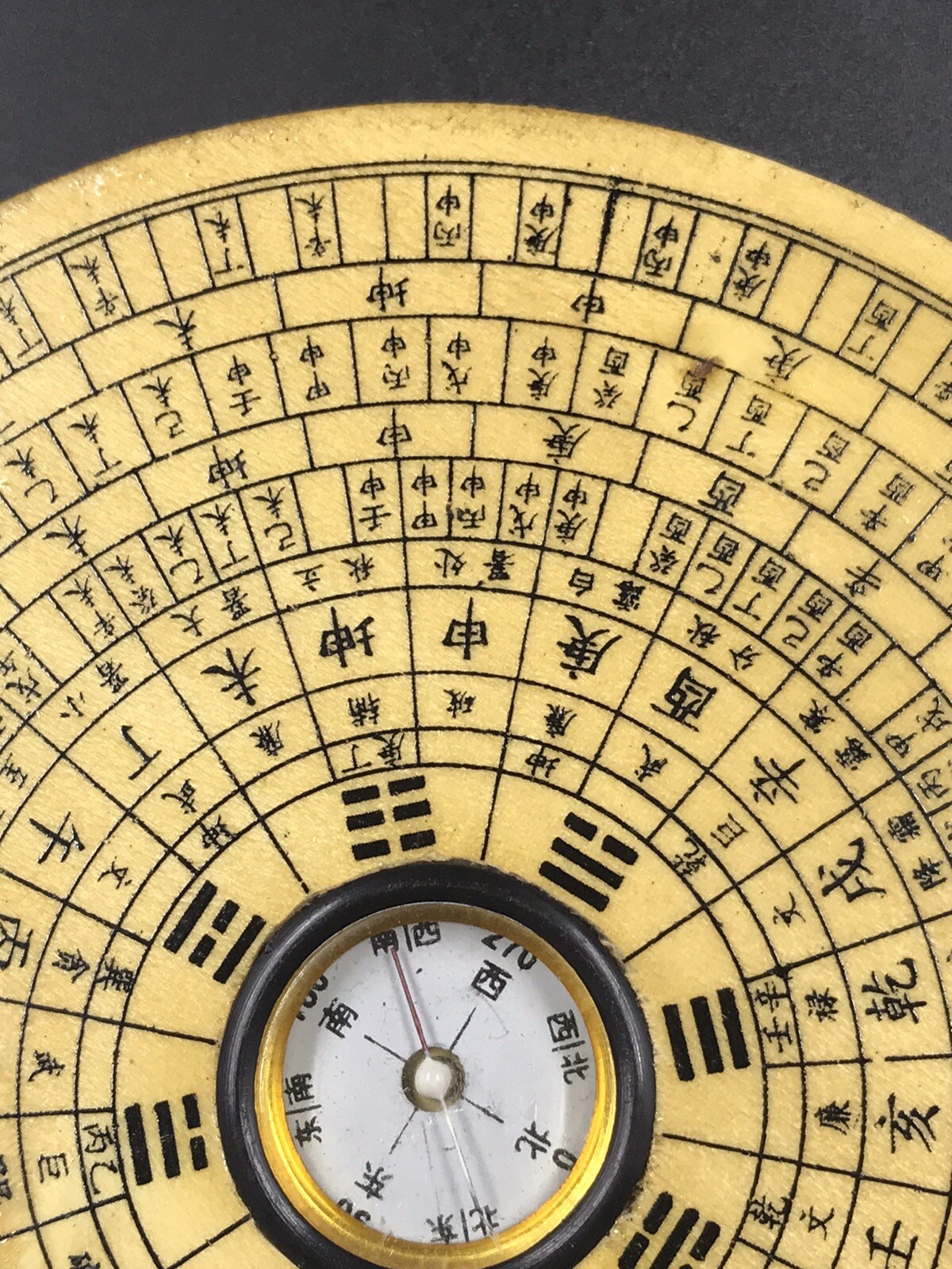 Chinese Wood And Metal Compass