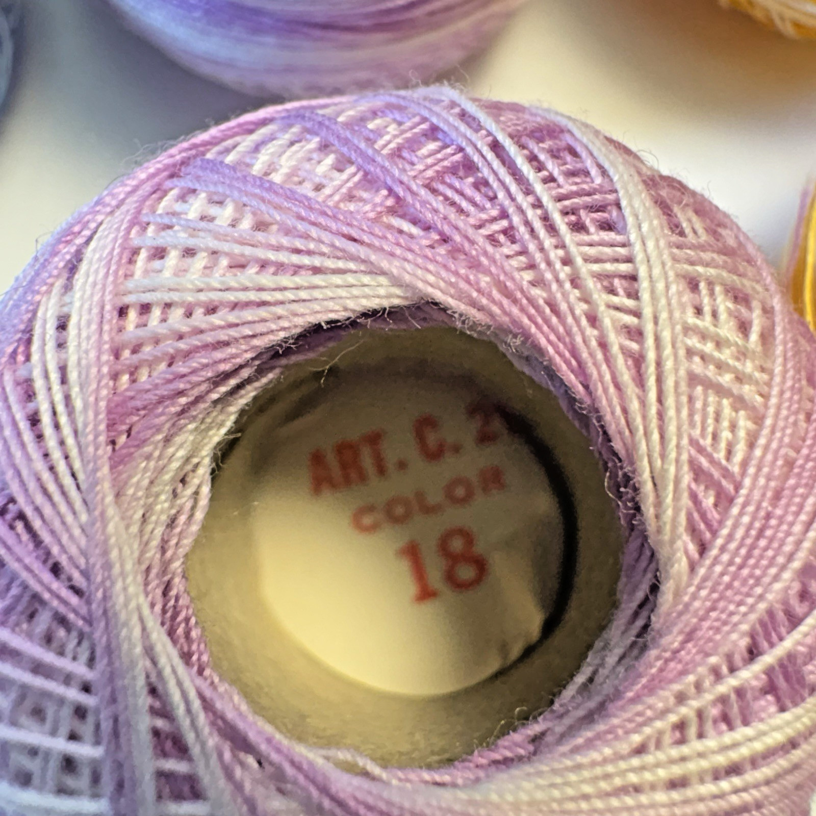 Vtg Coats & Clark Size 70 Tatting Crochet Thread Lot 54 Variegated Shaded Rainbo