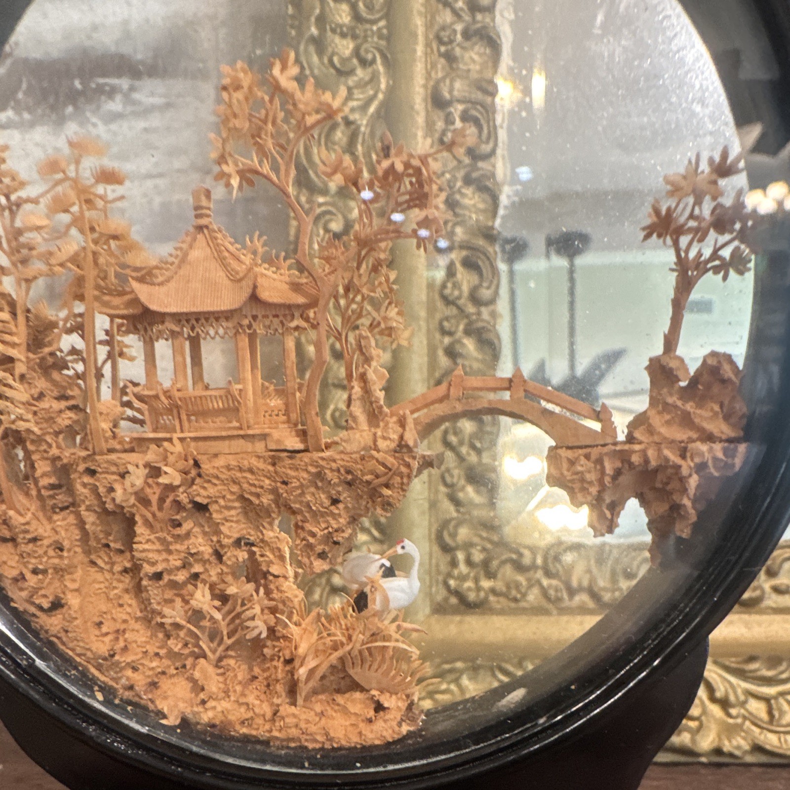 Chinese Cork Carving Diorama