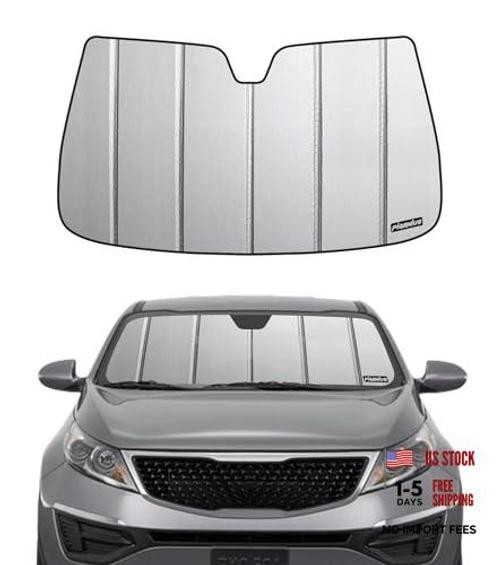 Windshield Sunshade for Kia Sportage 2017-2022, Premium Grey Matte Silver Car