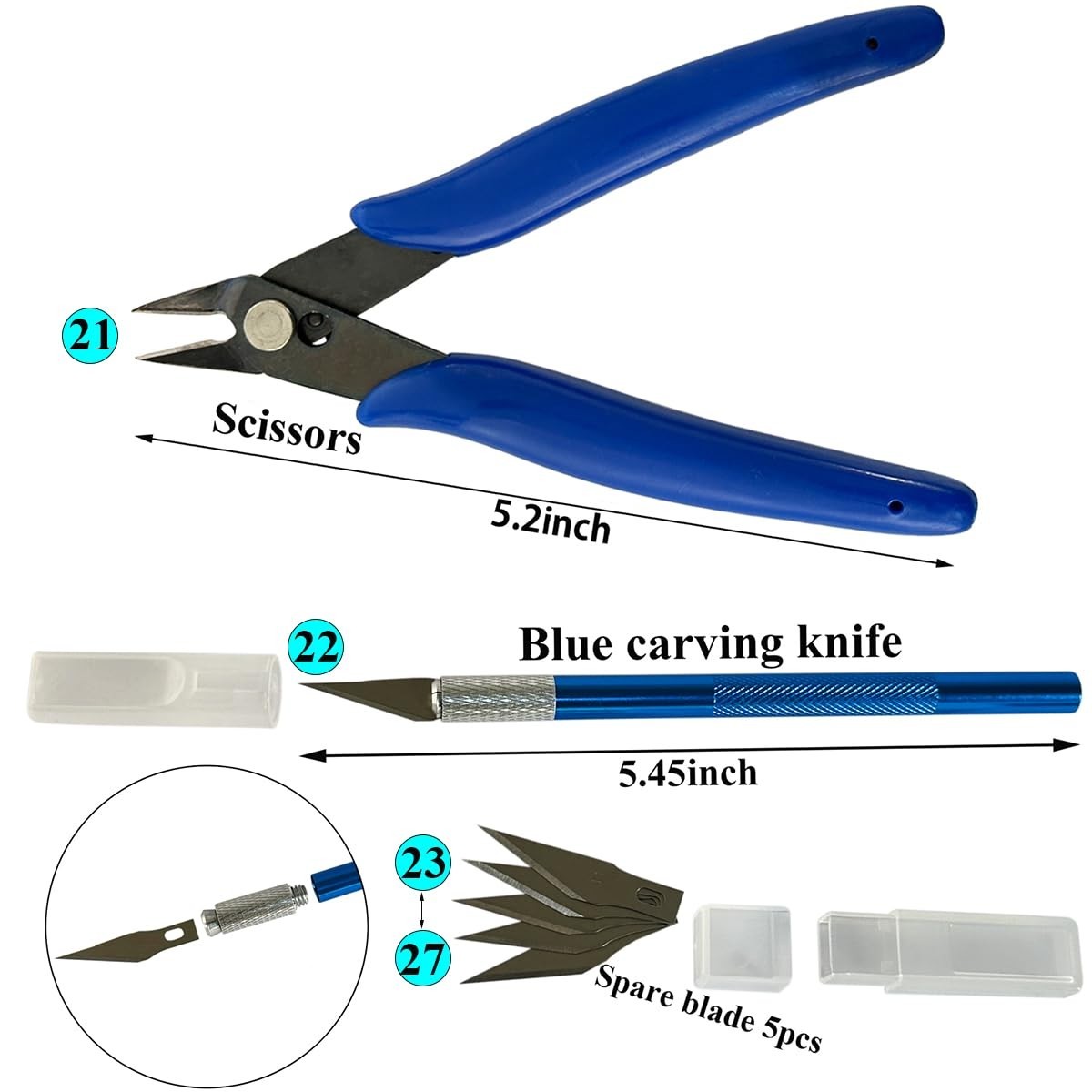 32 Pcs DIY Model Tool Kit – Basic Craft Tools for Dollhouse Miniatures & Hobbies