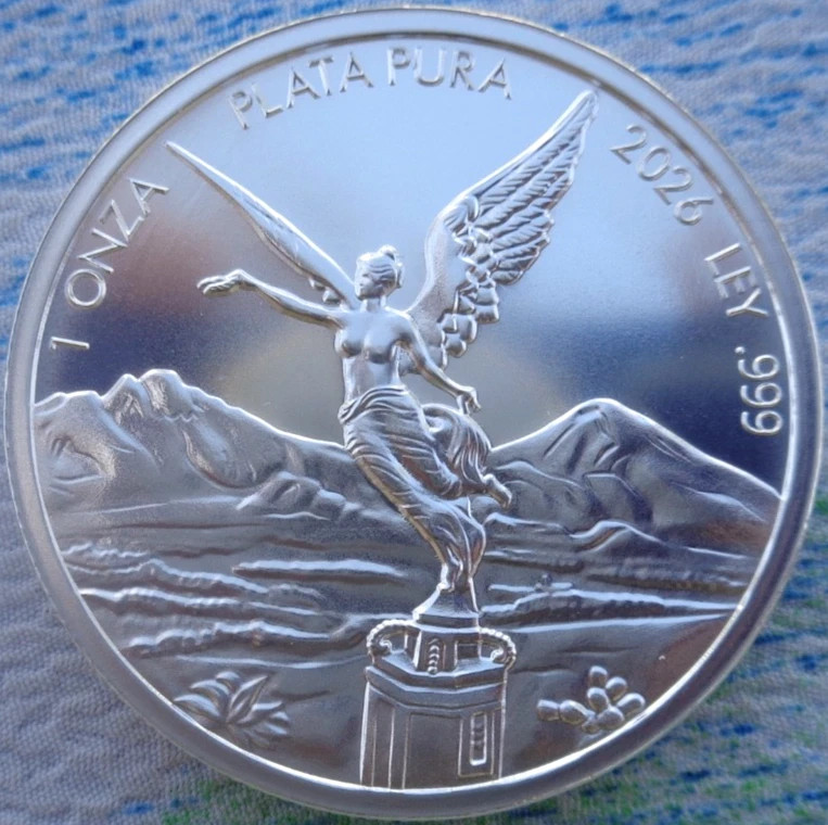 1 oz. 2026 LIBERTAD OF MEXICO tribute BU round .999 siver