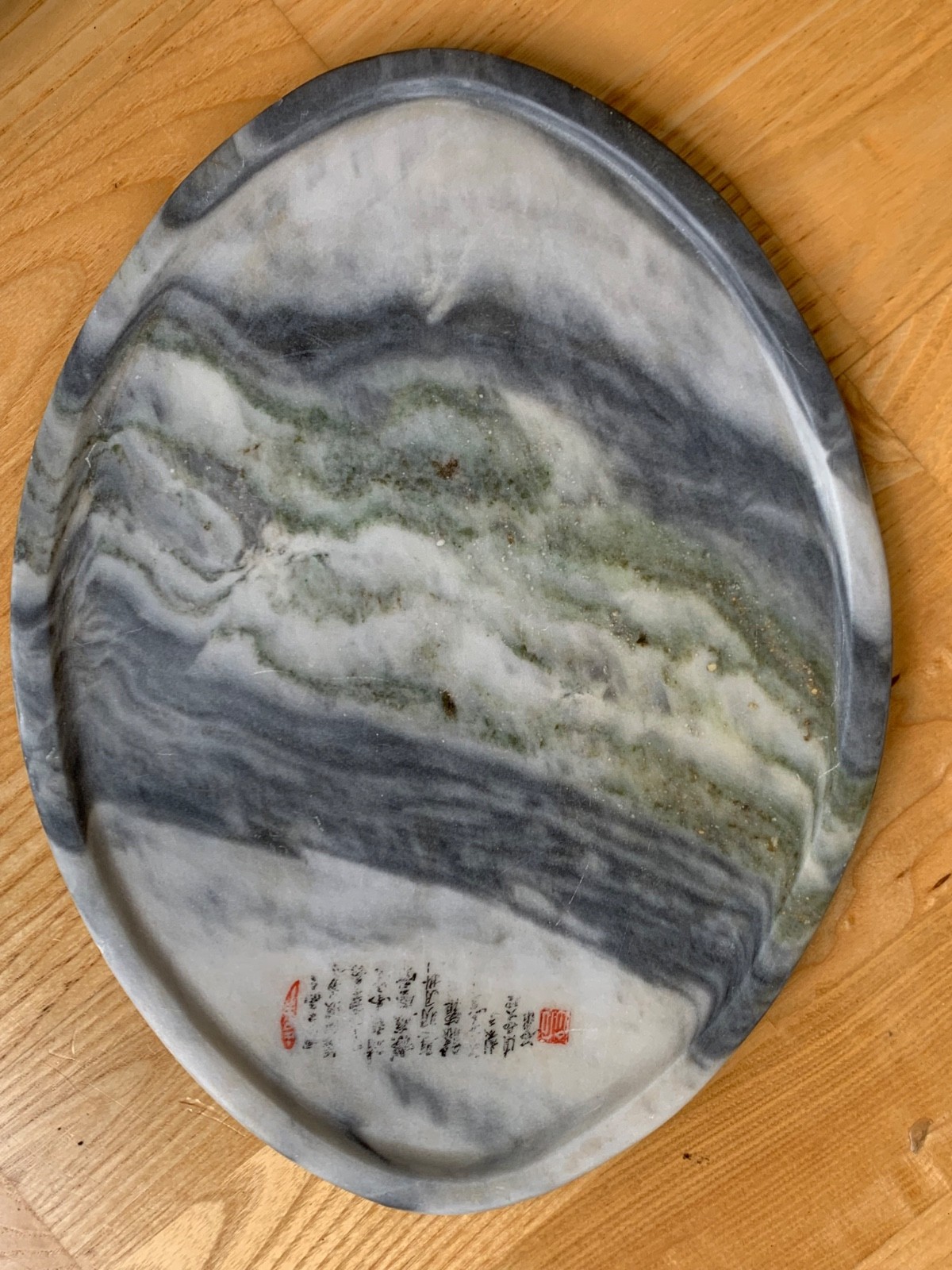 Dali Dream Stone Chinese Natural Marble Dream Stone Tea tray Vintage hand made