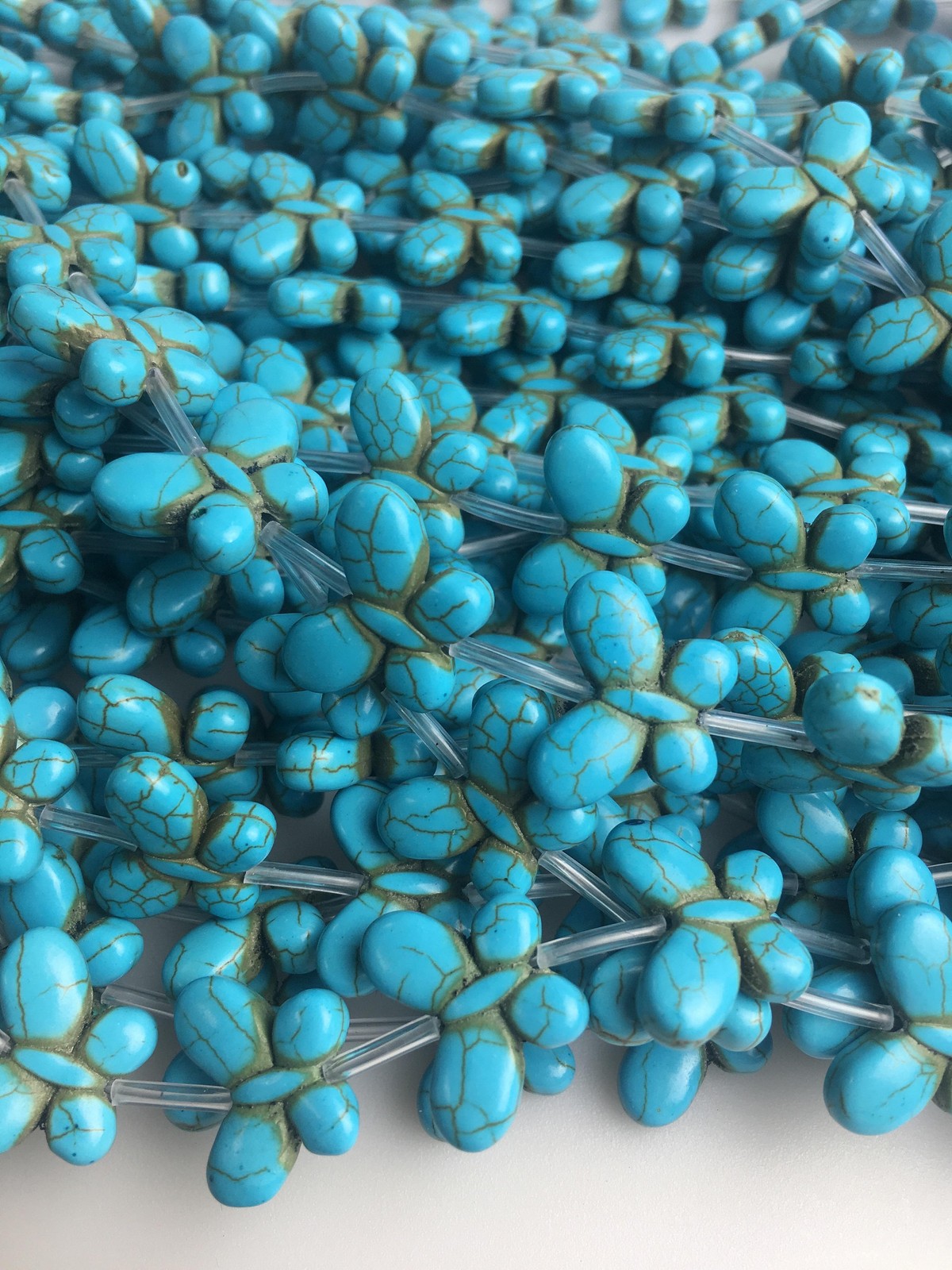 Blue Howlite Turquoise Butterfly Shape Beads 15x20mm 15.5″ Strand