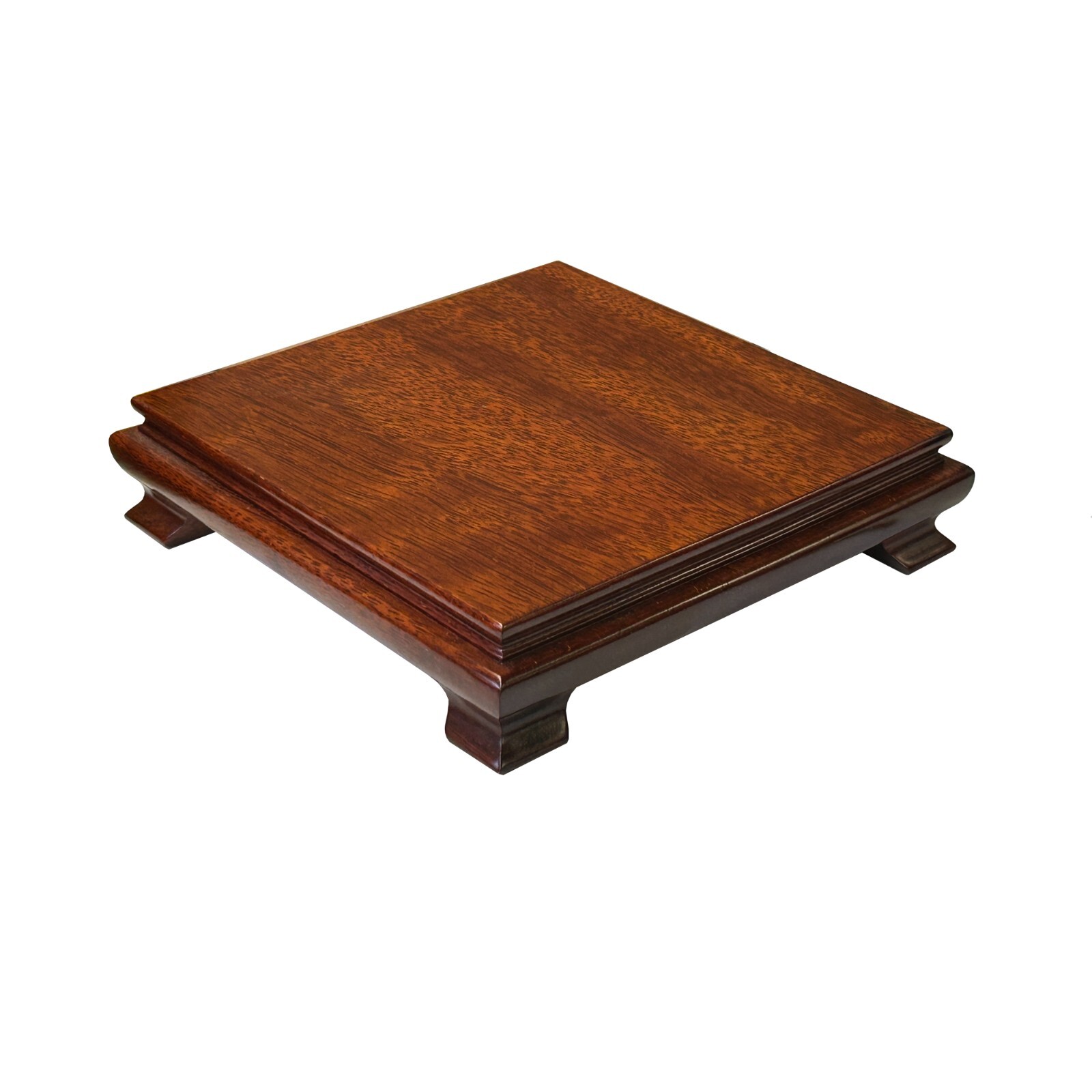 8″ Light Brown Square Natural Wood Flare Legs Display Stand Riser st1005
