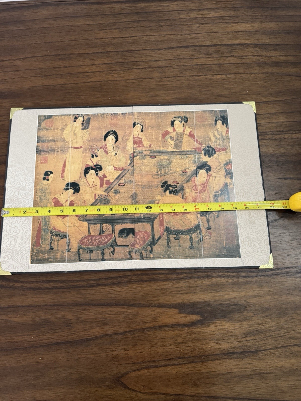 VTG Miniature Chinese Folding Table Top Screen, 4 Panel Famous China Painting