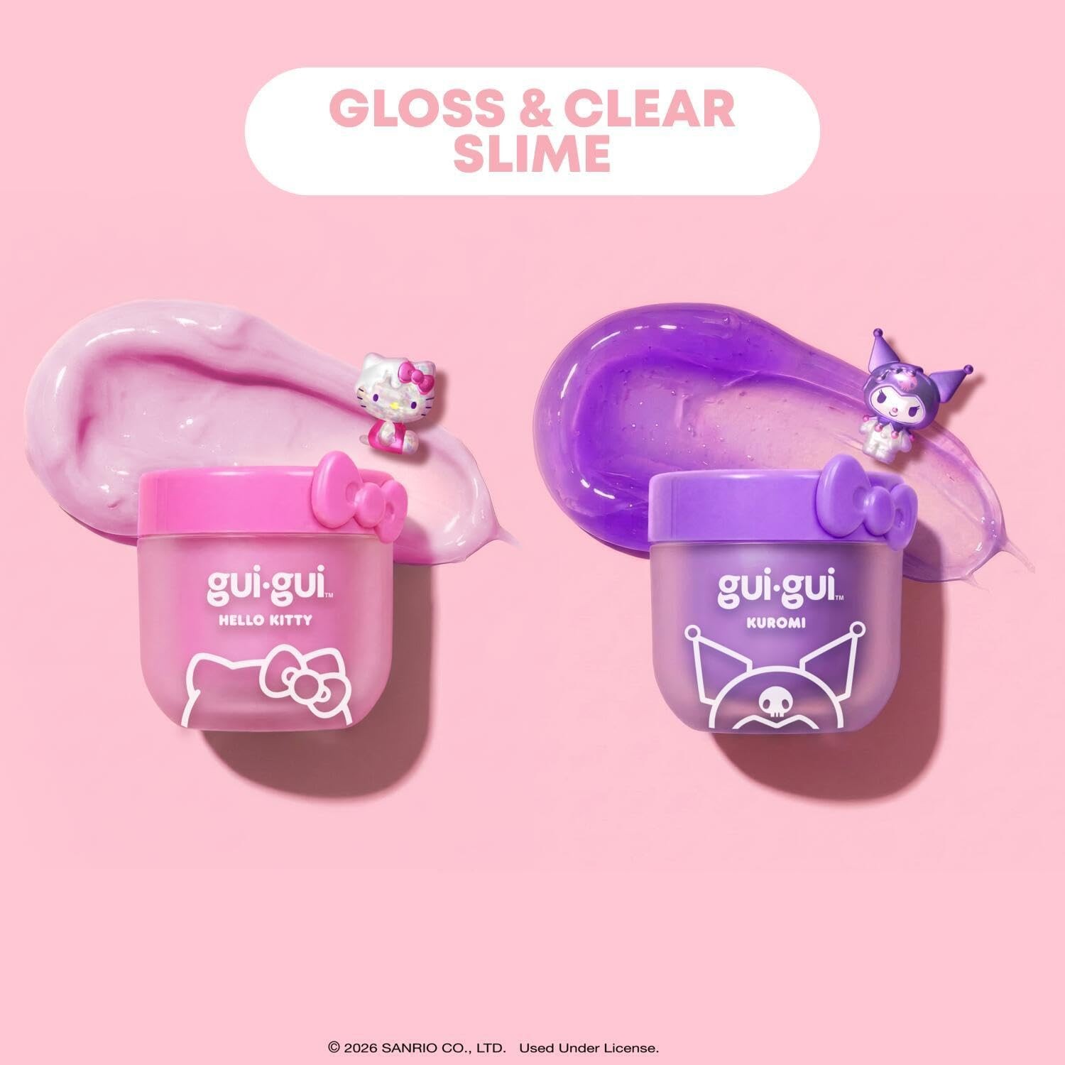 GUI GUI x Hello Kitty and Kuromi Slime 2-Pack, ASMR Slime Kit | Gloss and Cle…