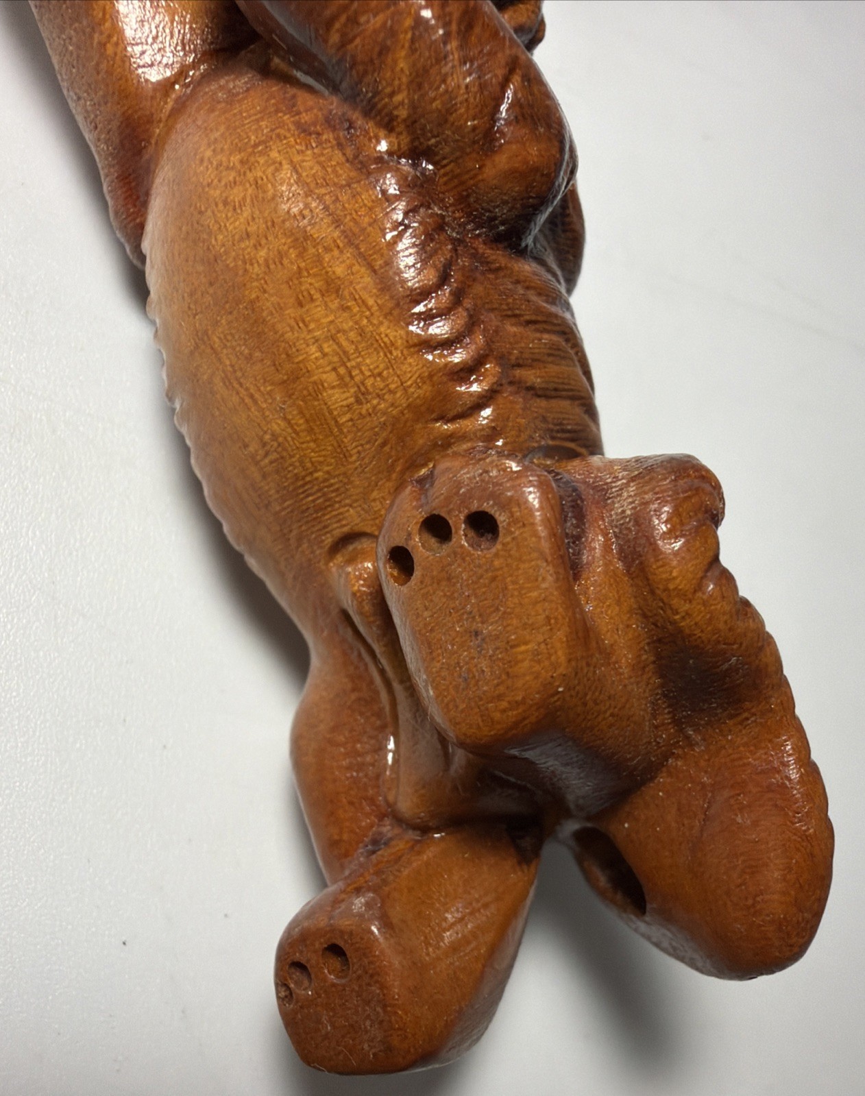 Chinese Zodiac Tiger Ornament Handmade Wood Carving