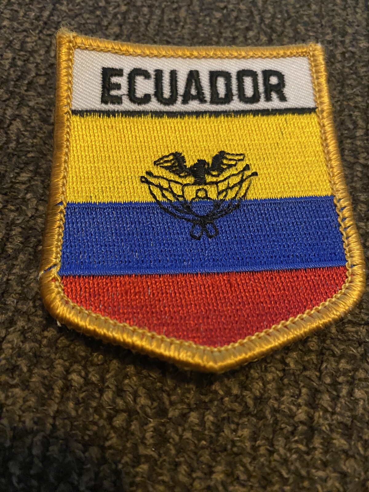 VTG ECUADOR Iron On Shield Patch