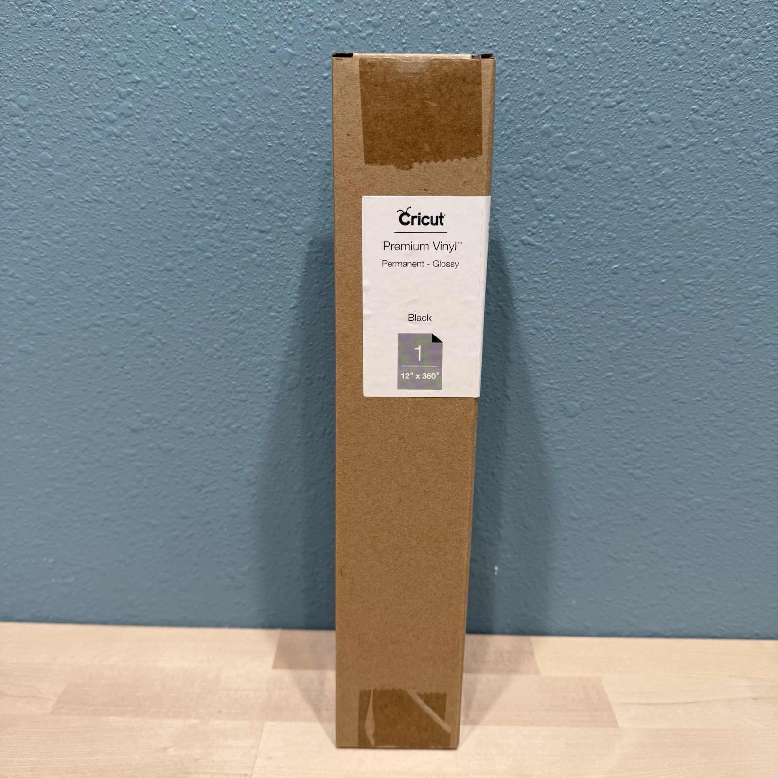 Cricut Premium Vinyl Permanent Glossy Black Roll 12” x 360” – 30 Feet Brand New
