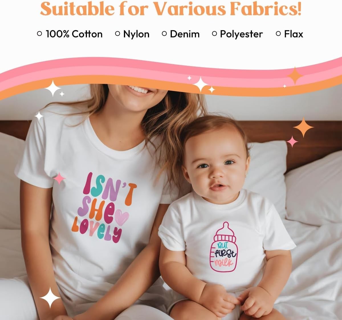 30 Sheets Baby Shower Games Iron on Transfers, Baby Girl DTF Transfers Ready to
