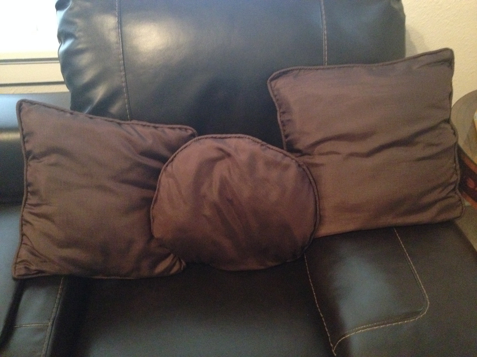 Vtg Set of 3 Chinese Silk Textile Pillows w/ Floral Butterfly & Bird Decoration