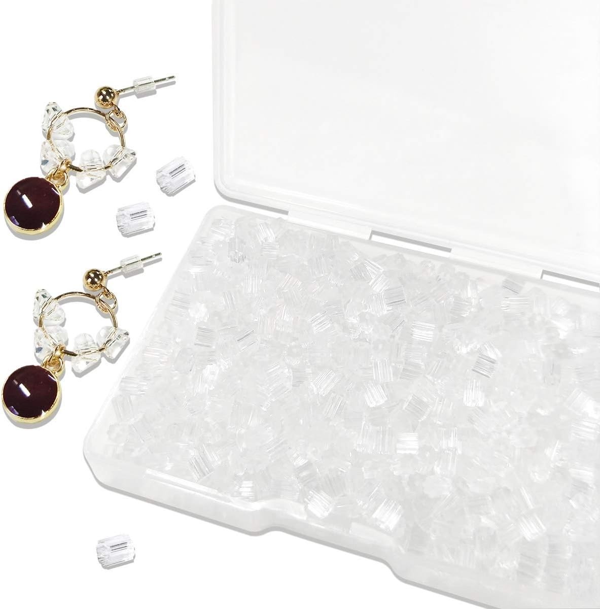 1000 Pcs Back Earrings Rubber Earring Backs – Silicone Earring Backs Soft Clear