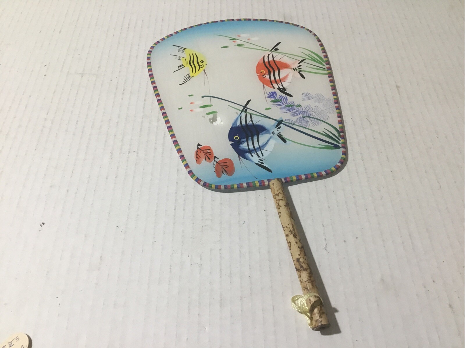 4 Vintage Silk Fans Pandas – Flower – Sea Scape – Sea Life.