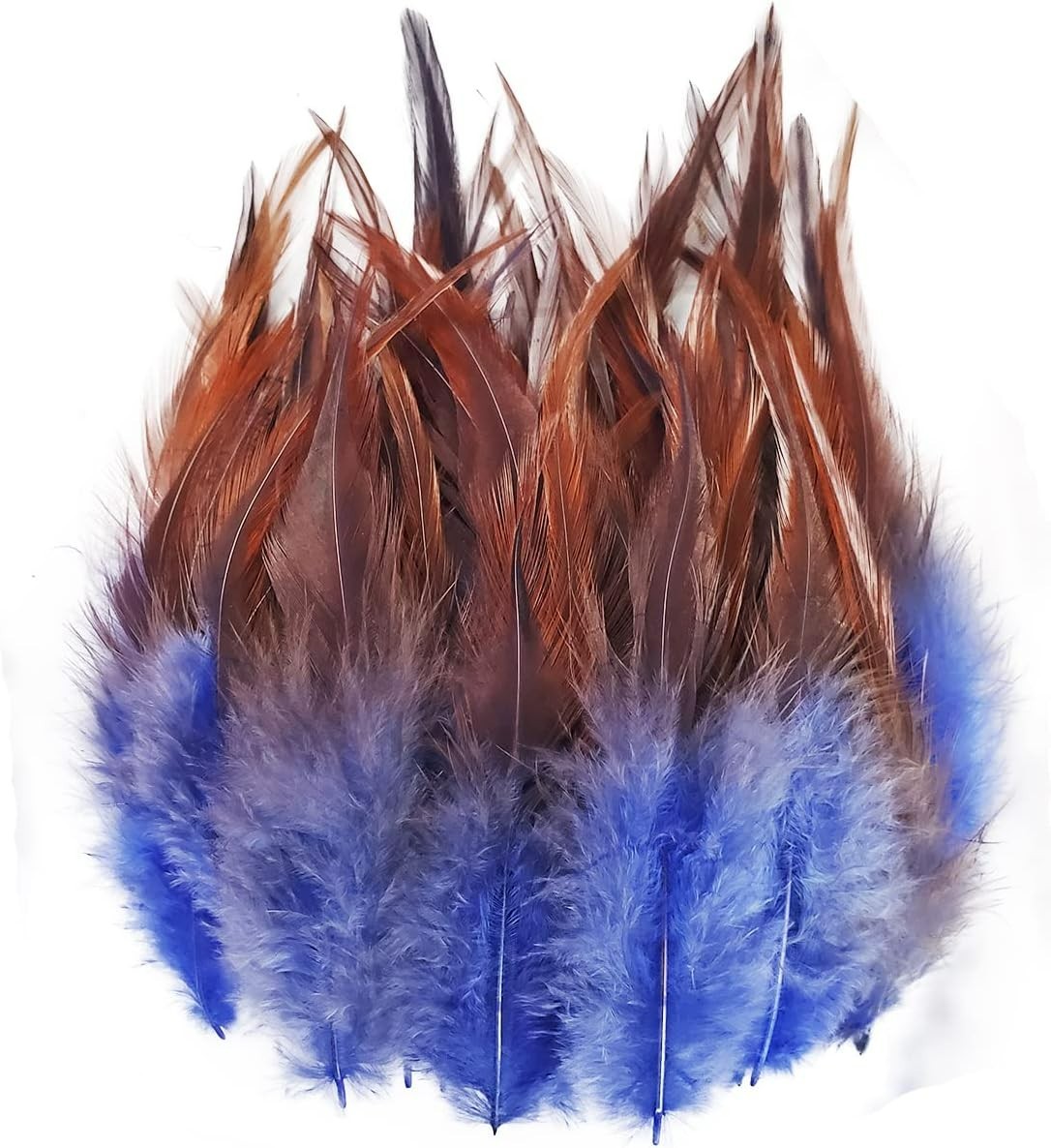 100PCS Saddle Hackle Rooster Feather for Crafts, 5-7 inch Natural Pheasant Ne…