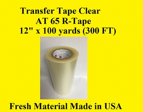 1 Roll 12″ x 300 ft Application Transfer Tape Vinyl Signs R TAPE Clear at 65