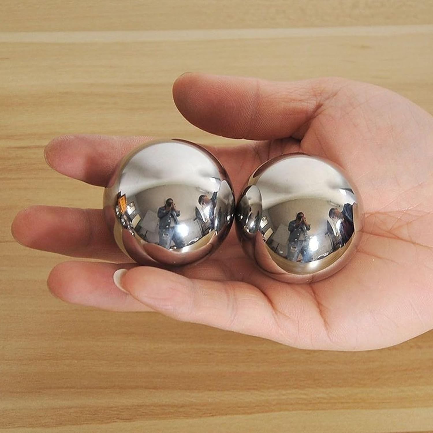 Elegant 2” Stainless Steel Baoding Balls – Stress Relief and Hand Therapy Set