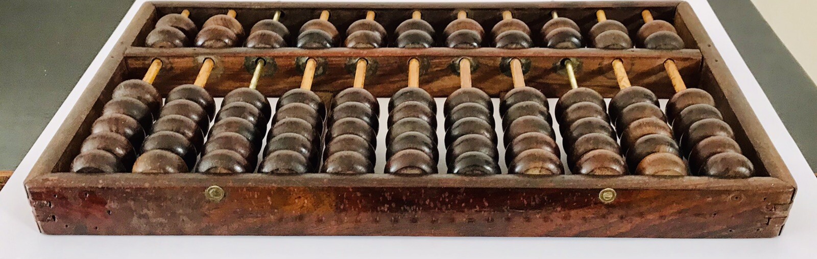 Chinese Wood Abacus 11 Rods 77 Beads