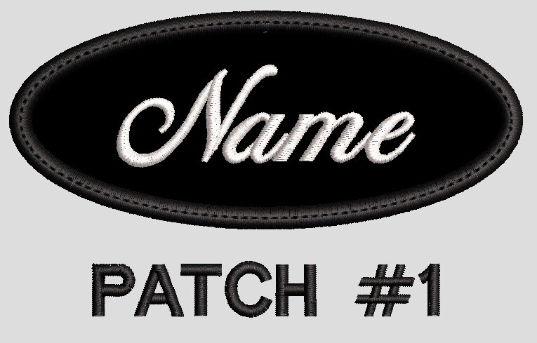 OVAL CUSTOM NAME EMBROIDERED PATCH, IRON ON FAST SHIPPING, USA SELLER